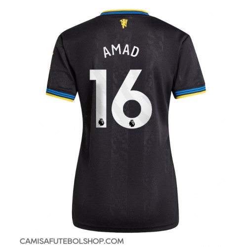 Camisa de time de futebol Manchester United Amad Diallo #16 Replicas 3º Equipamento Feminina 2025-26 Manga Curta
